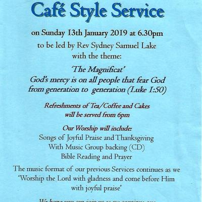 Cafe Style Service - Jan. 19