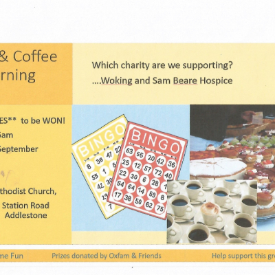 18 Sept. Coffee Morning - Bingo poster