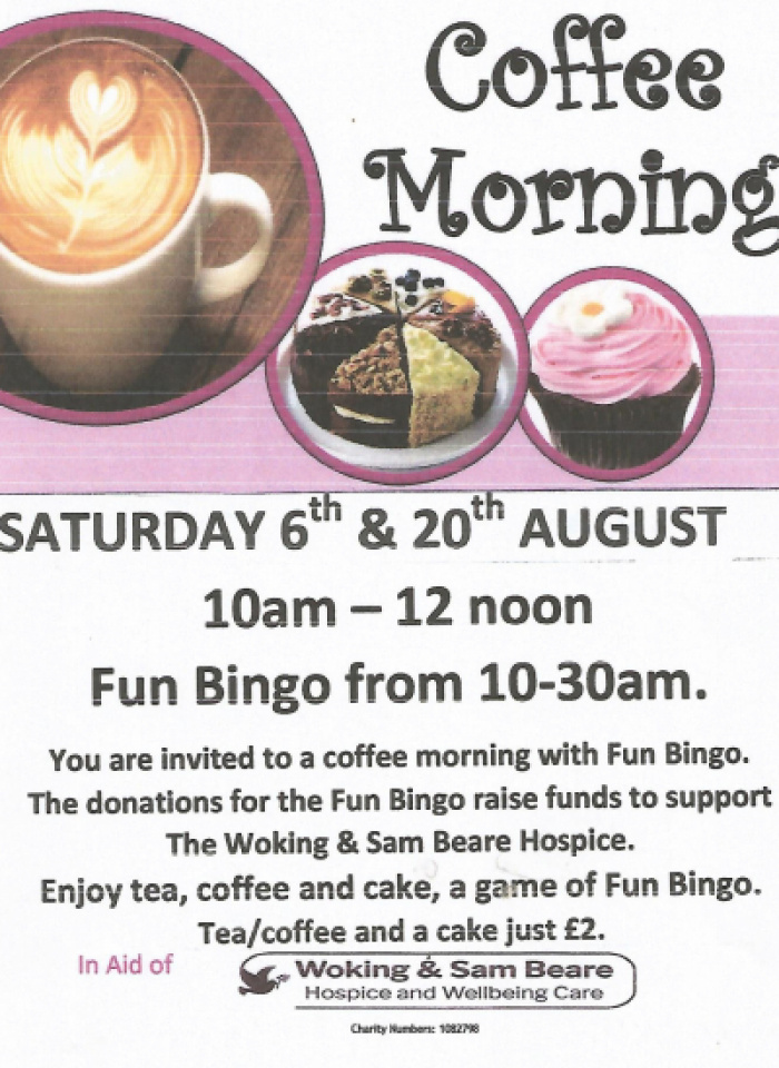 Fun Bingo Coffee Mornings - August 2022