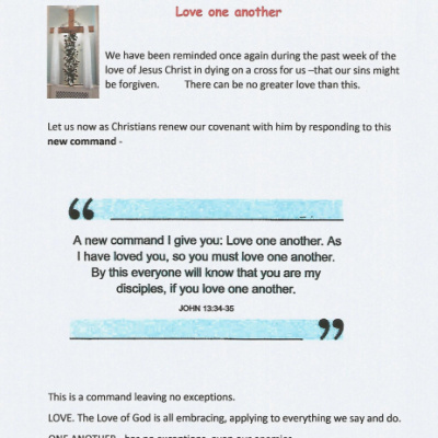 Love one another April 2020